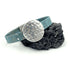 Hammered Circle Charm Cork Magnetic Bracelet